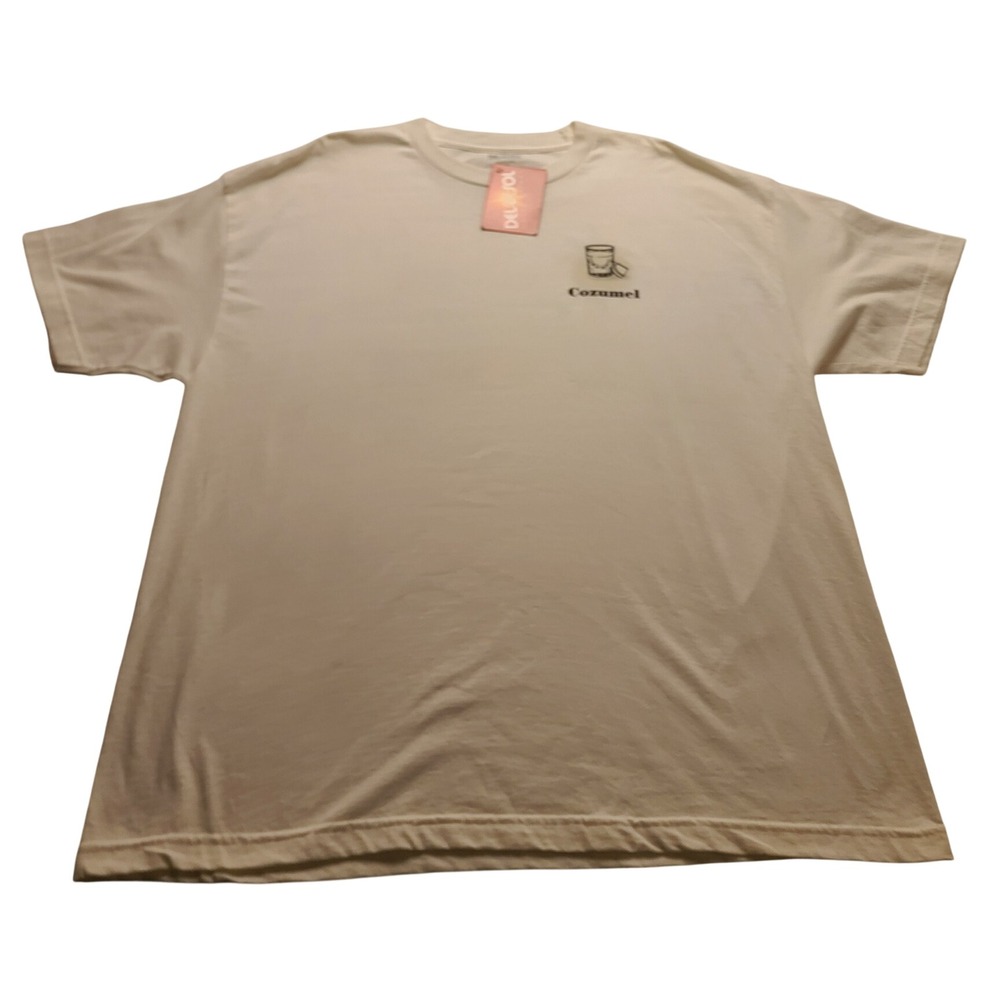 Del Sol Cozumel Color Change T-Shirt Men's 2XL White Short Sleeve Cotton NWT